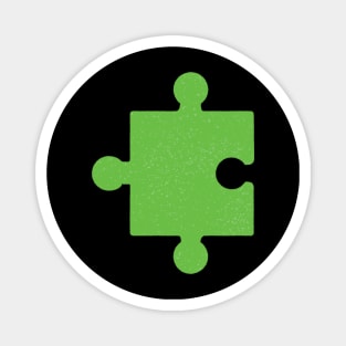 We "Click" - Green puzzle piece Magnet